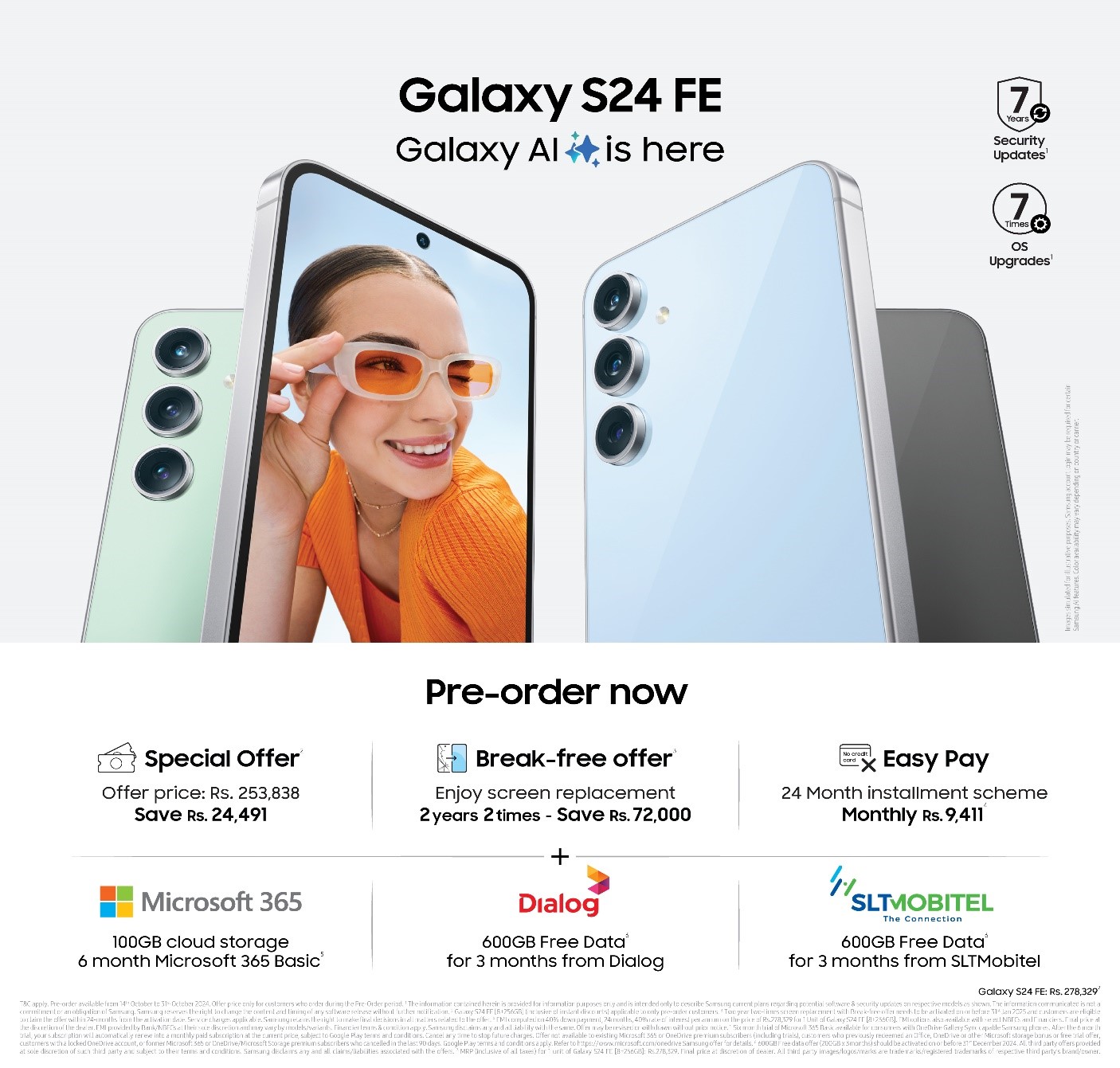 Samsung Sri Lanka Opens Pre-Orders for Galaxy S24FE with Exclusive Offers