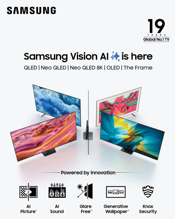 Samsung Unveils Vision AI for Neo QLED, OLED, QLED and The Frame TVs, Bringing Intelligent, Immersive & Adaptive Screens to Consumers