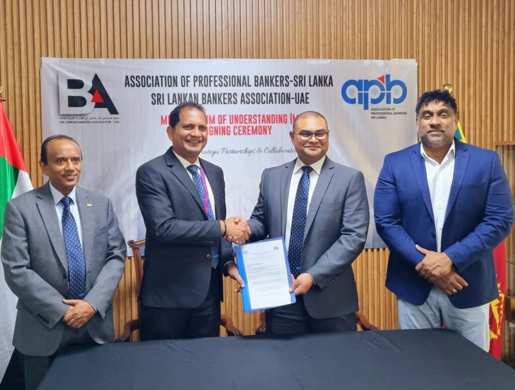 APBSL and SLBA-UAE Forge Strategic Partnership to Strengthen Sri Lankan Banking Professionals’ Global Reach