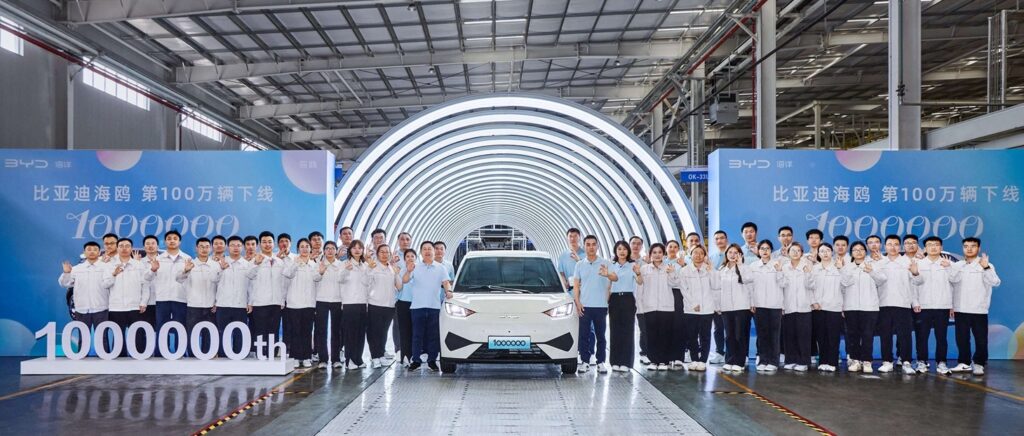 BYD සමාගම SEAGULL රථ මිලියනයක් නිෂ්පාදනය කරමින් නව සන්ධිස්ථානයක් සනිටුහන් කරයි