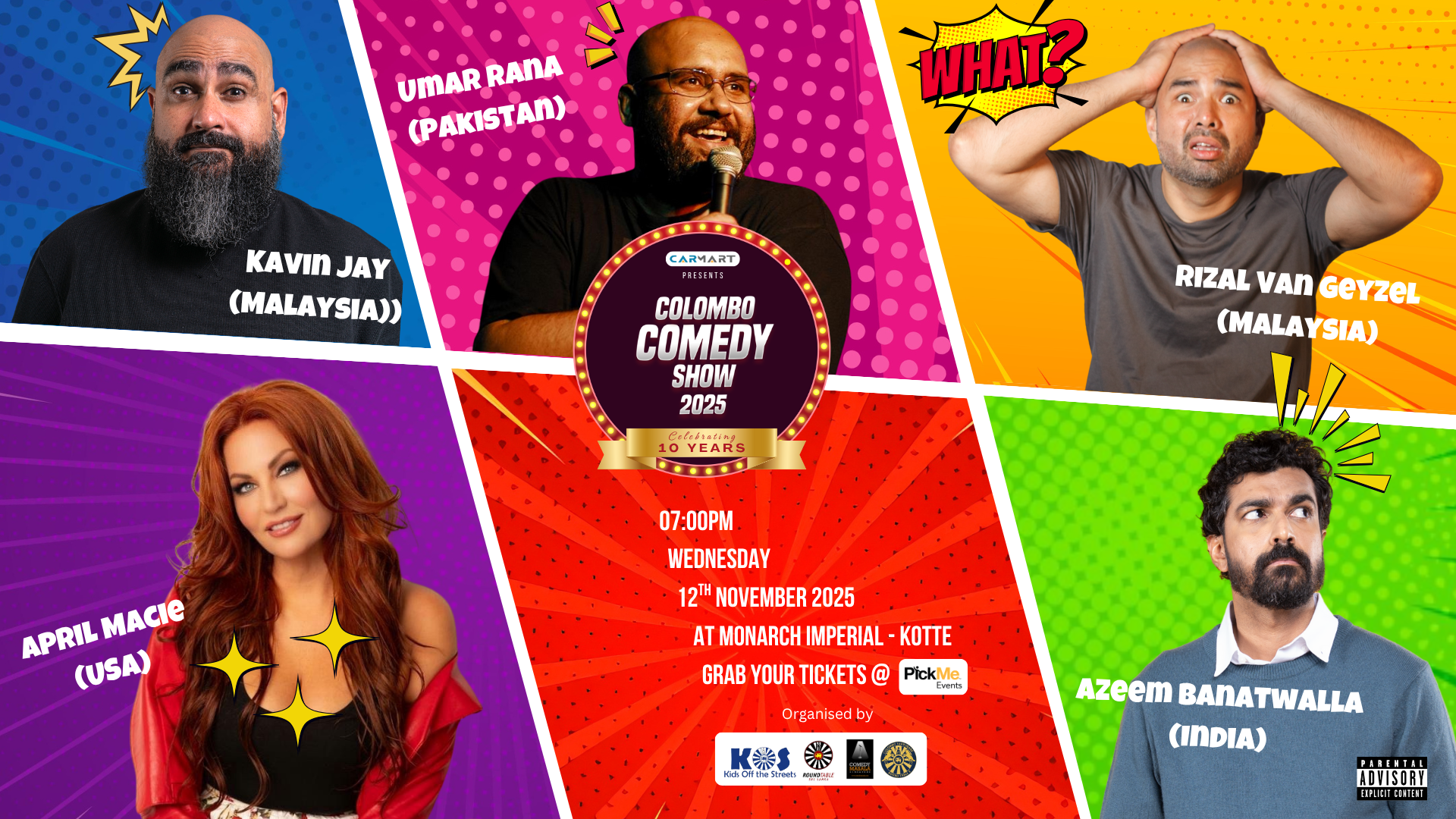 Colombo Comedy Show 2025 to celebrate 10 years of laughter Presented by Carmart | Organized by Colombo Taprobane Round Table 3 (CTRT3)