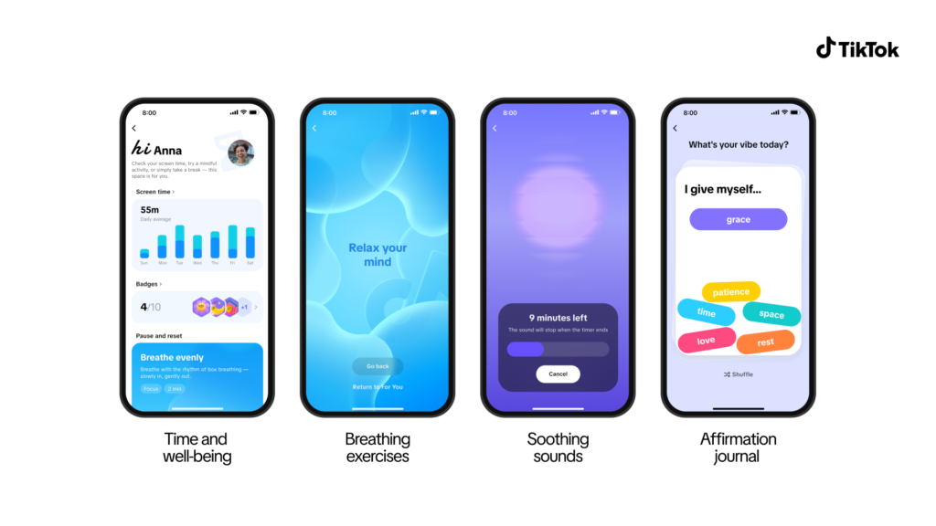 TikTok Launches Time and Well-being Features for Users