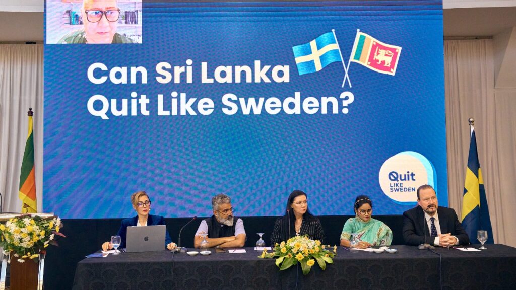 South Asia’s first “Quit Like Sweden” anti-tobacco roundtable held in Colombo