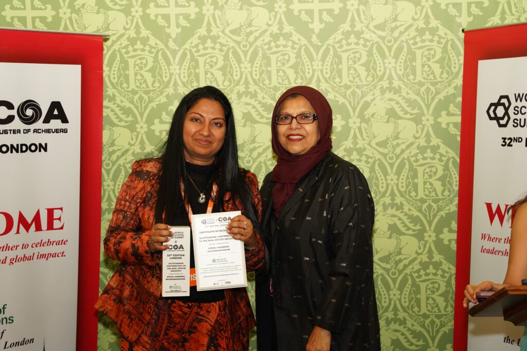 Capital Trust Properties’ Minoli Wickramasinghe recognised at UK Parliament for outstanding contribution to real estate