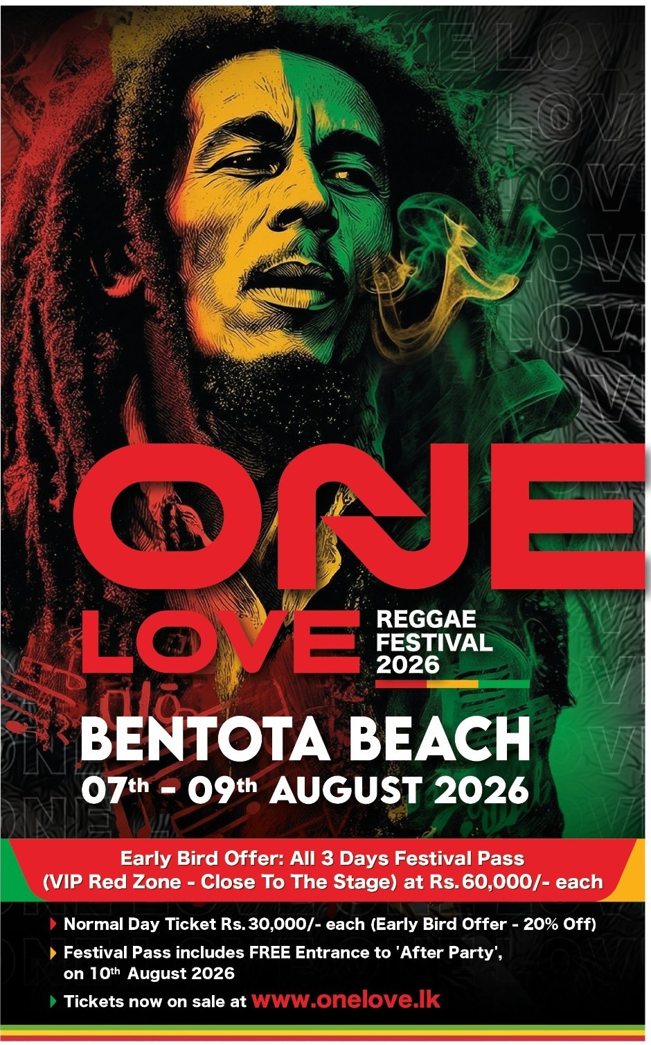 One Love Reggae Festival 2026 set for 7-9 August