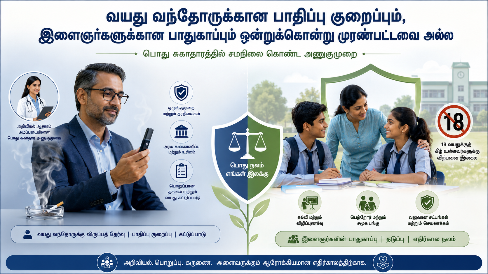 வயது வந்தோருக்கான பாதிப்பு குறைப்பும், இளைஞர்களுக்கான பாதுகாப்பும் ஒன்றுக்கொன்று முரண்பட்டவை அல்ல ஒரு முக்கியமான கலந்துரையாடல்