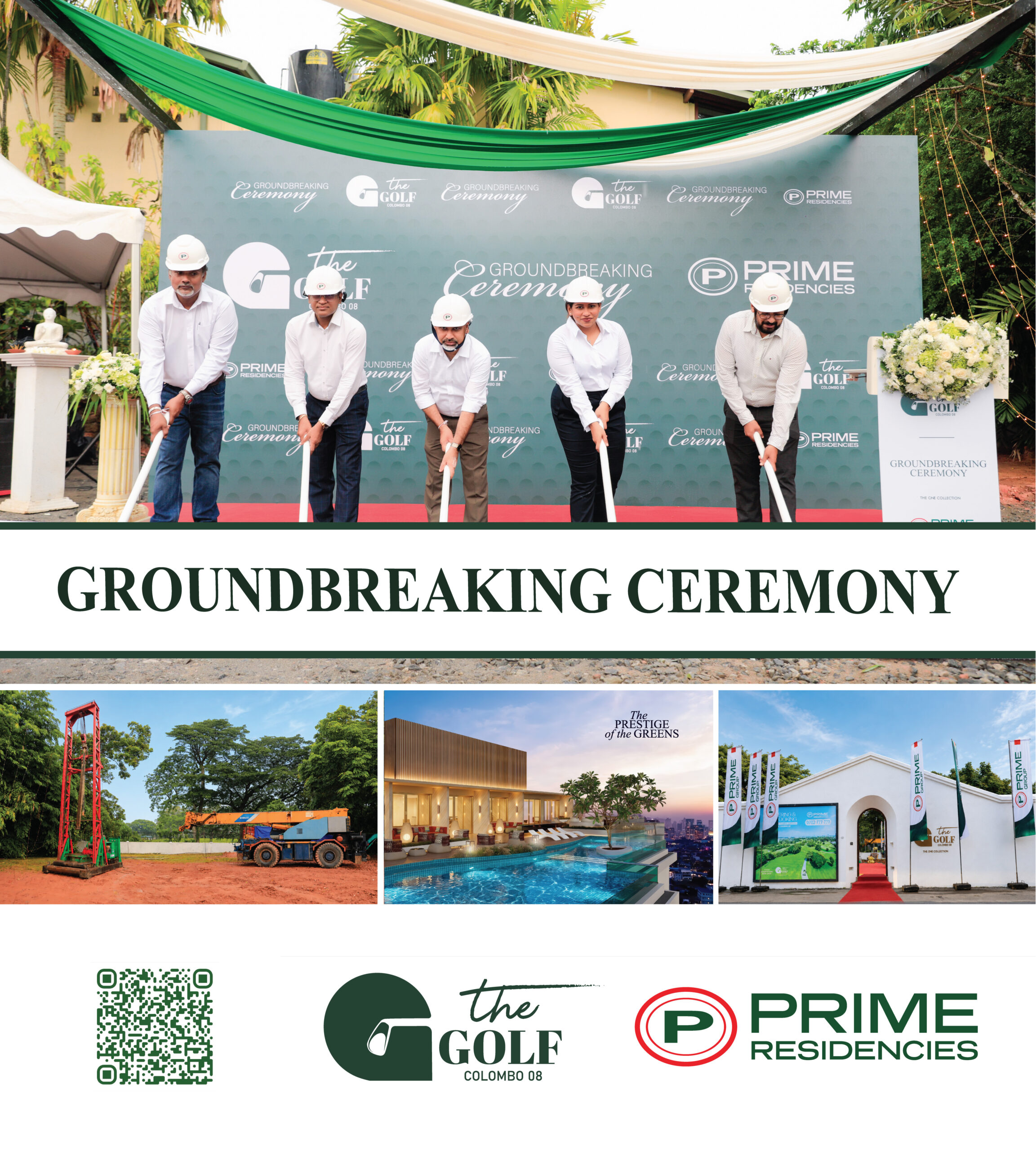 Prime Residencies Commences Construction of THE GOLF on Lake Drive, Colombo 08