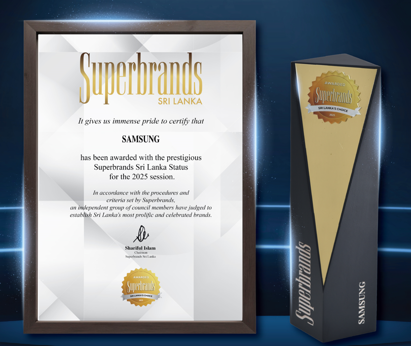 Samsung Sri Lanka MD Reflects on Superbrands Recognition of Consumer Trust and Loyalty MD looks back on Samsung’s leadership in home appliances at Superbrands Sri Lanka’s Choice 2025