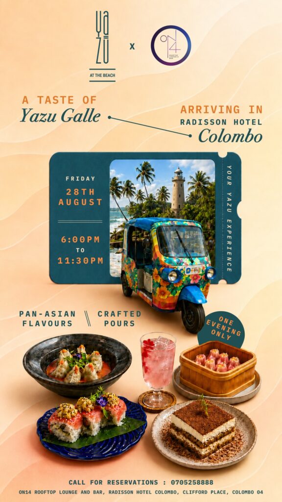Yazu at the Beach Brings Galle’s Pan-Asian Flavour to ON14