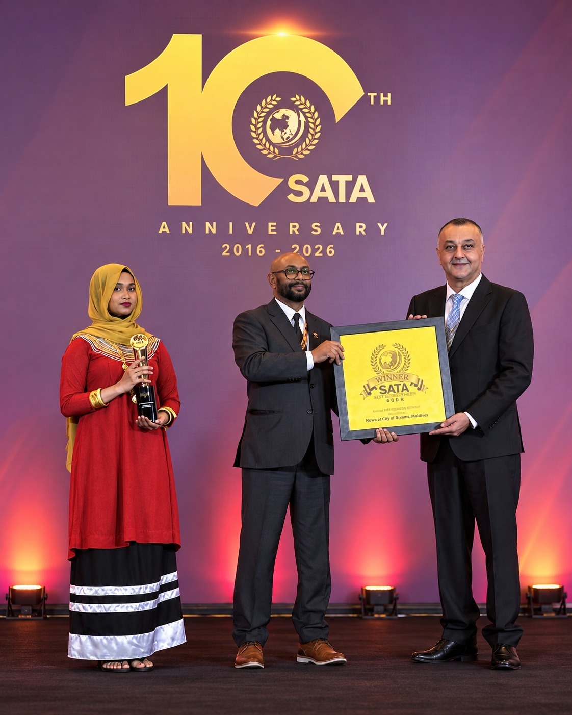 City of Dreams Sri Lanka හි NÜWA 2026 SATA සම්මාන උළෙලේදී රන් සම්මානයෙන් පිදුම් ලබයි
